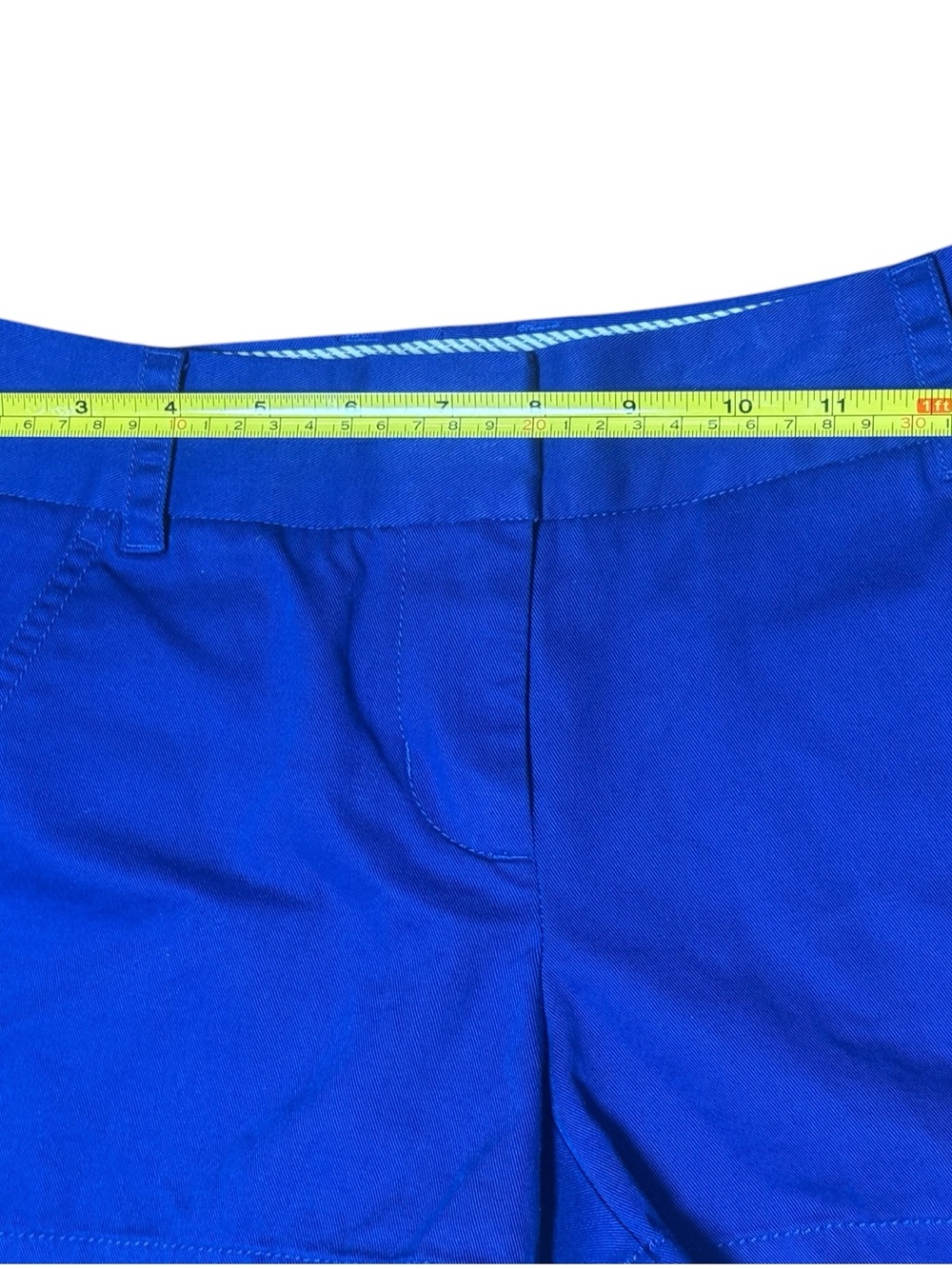 J.Crew Chino Shorts Women’s Size 00 Royal Blue Cotton Flat Front Casual Preppy - Picture 4 of 6